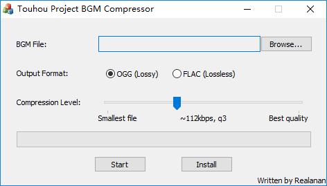 Touhou Project BGM Compressor下载,音频文件压缩