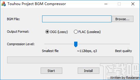 Touhou Project BGM Compressor下载,音频文件压缩