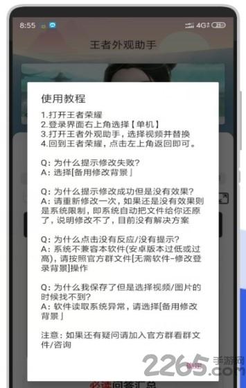 王者外观助手app下载,王者外观助手,游戏美化app